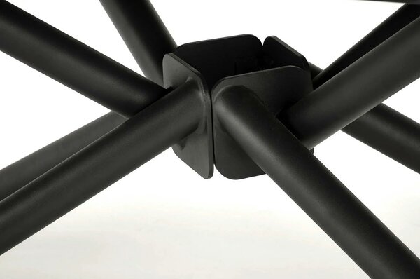 Masa blat ceramica/metal VITORINO, negru, 160/220x90x75 cm