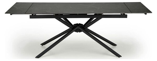 Masa blat ceramica/metal VITORINO, negru, 160/220x90x75 cm