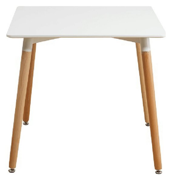Masa DIDIER 4, alb/stejar, 70x70x74 cm