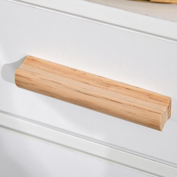 Kleankin Dulap Coloana Space Saver din Lemn pentru Baie Alb | Aosom Romania