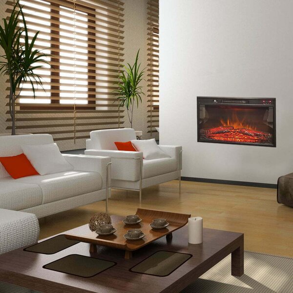 Focar electric 3D incorporabil ElectricSun Clasic 23 inch, cu sunet, 3 culori, Wi-Fi cu APP internet, L59xH44cm