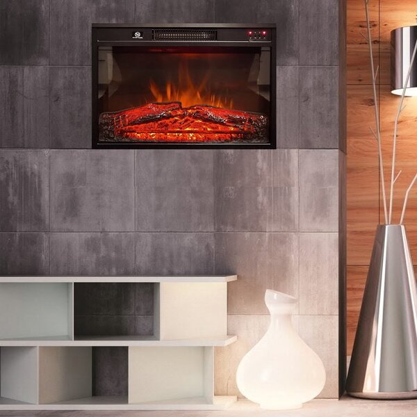 Focar electric 3D incorporabil ElectricSun Clasic 23 inch, cu sunet, 3 culori, Wi-Fi cu APP internet, L59xH44cm