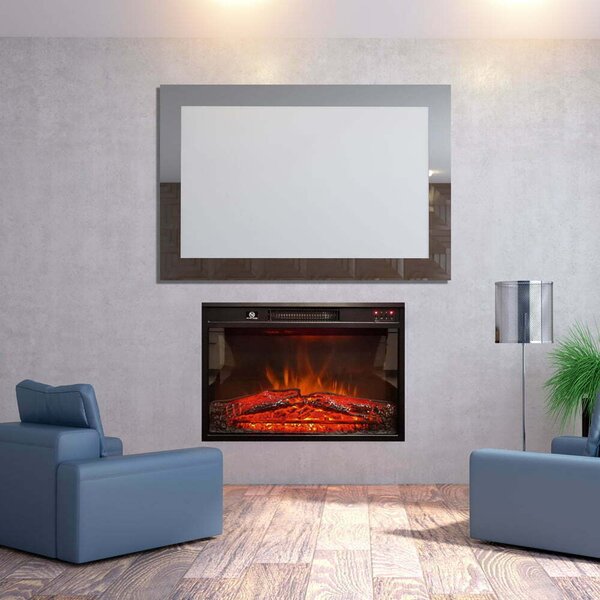 Focar electric 3D incorporabil ElectricSun Clasic 23 inch, cu sunet, 3 culori, Wi-Fi cu APP internet, L59xH44cm