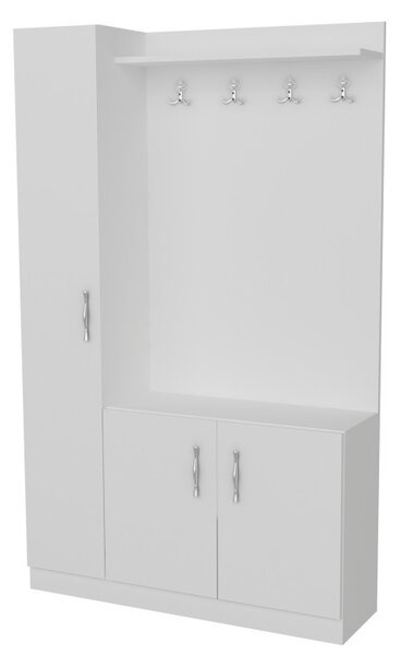 Cuier pentru Hol Naturel - Alb