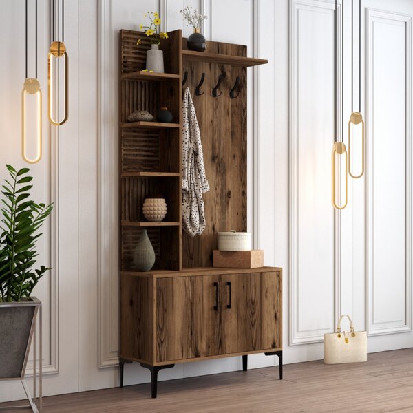 Cuier pentru Hol Viyana D - Walnut
