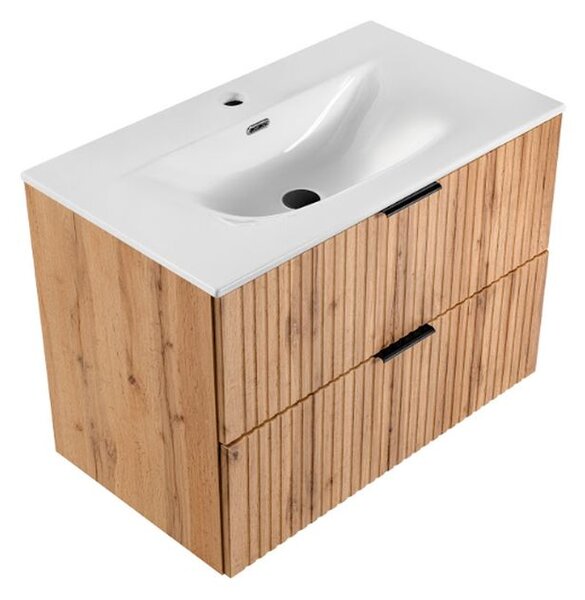 Set dulap Comad Adel Oak ADEL OAK 82-80-B-2S, lavoar Comad Sky SKY80/DP-8099