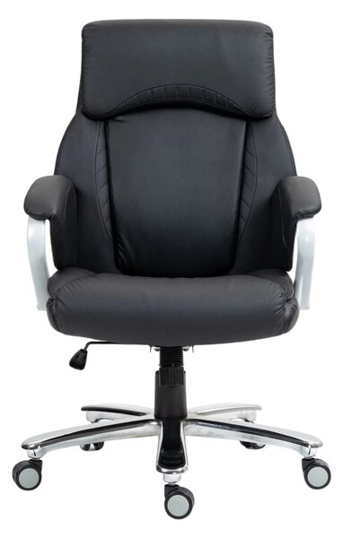Scaun directorial, mecanism inclinare/blocare, inaltime reglabila, rezistent 225 kg, PU, Negru