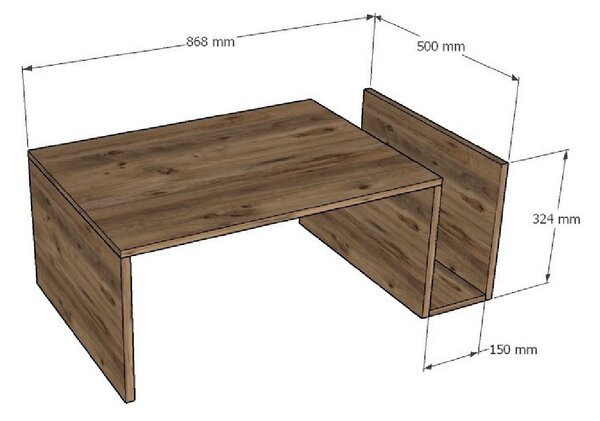 Masuta Auxiliara Memo - Sapphire Oak