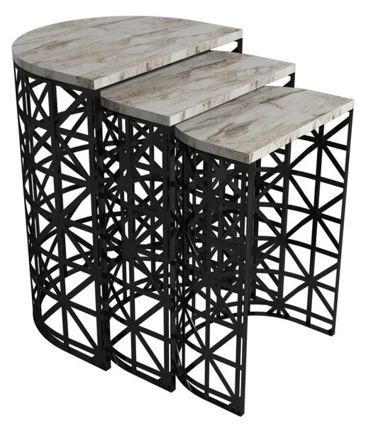 Masuta Auxiliara Stil - Alb Marble