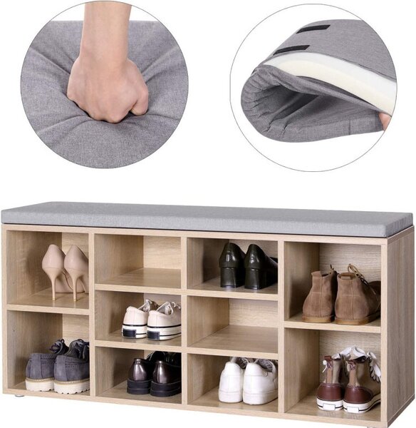 Pantofar Vasagle, Oak, LHS10NL, 104 x 30 x 48 cm