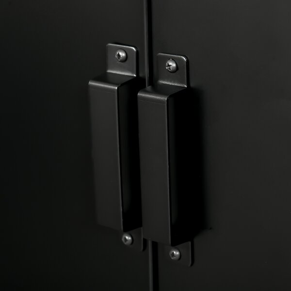 HOMCOM Dulapior Multifunctional cu 2 Usi Stil Industrial, Dulapior Metalic pentru Casa si Garaj - Gri | Aosom Romania