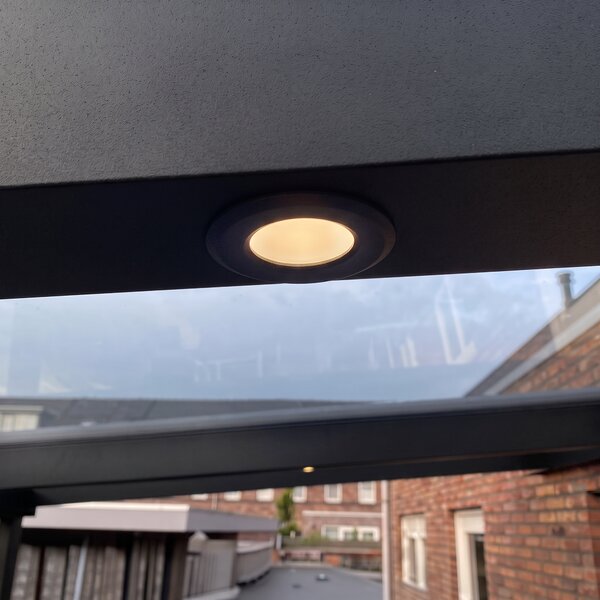 Set de 5 spoturi încastrate moderne negre, inclusiv LED IP67 - Linsey