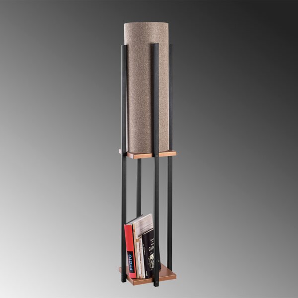 Lampadar 7128 - Black, Copper Negru Aramiu