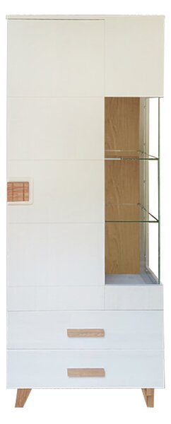 Vitrina by Home Affaire, alb/natur, 65 x 41 x 184 cm