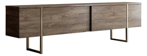 Set de mobilier pentru living Luxe, Nuc- Auriu