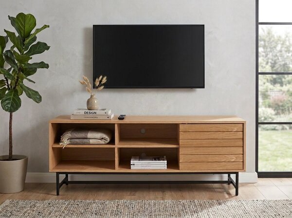 Masuta TV VALMOR 140x40 cm, decor stejar