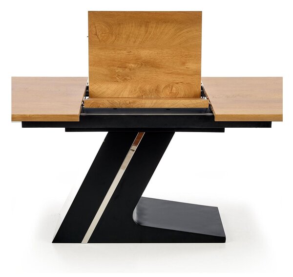Masa extensibila FERGUSON, stejar natural/negru, 160/220x90x75 cm