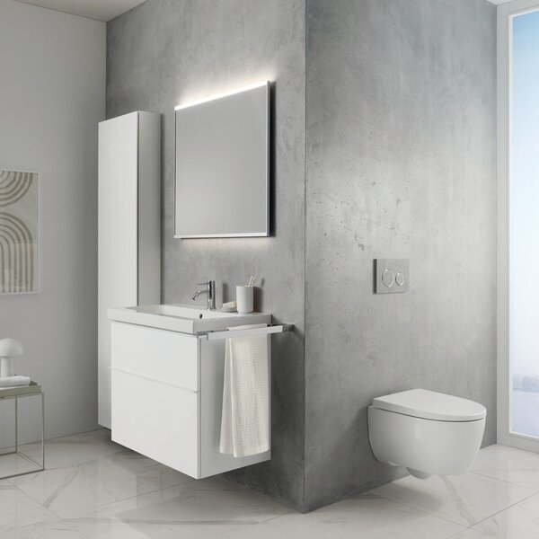 Geberit iCon vas wc cu capac soft-close agăţat fără margine cu spălare turbionară alb lucios 503.048.00.8