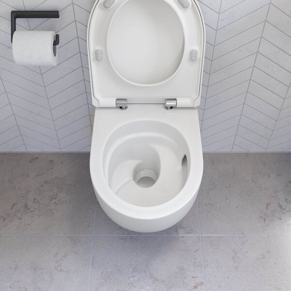 Geberit Selnova vas wc agăţat fără margine cu spălare turbionară alb lucios 503.082.00.1