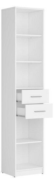 Biblioteca NEPO PLUS, alb, PAL, 40x34x197 cm