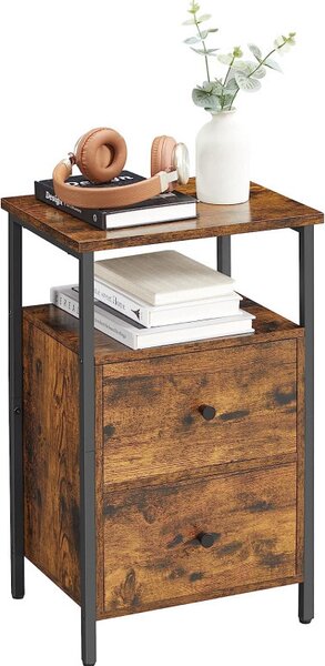 Noptiera, Vasagle, 38 x 28 x 60 cm, LET521B01, Maro Rustic