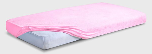 Cearșaf pătuț copii cu elastic Premium roz roz