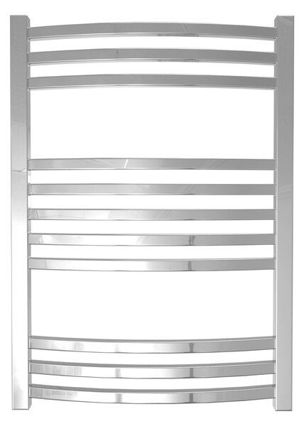 Calorifer baie portprosop decorativ cromat 500/700 mm QUEBIS ROUND (include kit de instalare)