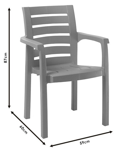 Scaun exterior Fiery plastic culoare teak