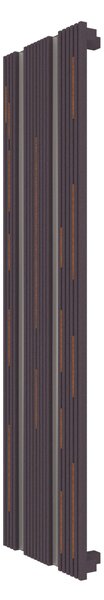 Calorifer decorativ colorat 419/1500 mm INVISIBLE 40 WOOD (include kit de instalare)-RAL 4007 TEXT