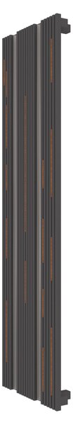 Calorifer decorativ colorat 419/1500 mm INVISIBLE 40 WOOD (include kit de instalare)-RAL 9005 MAT