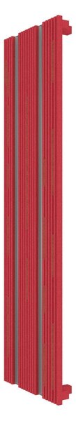 Calorifer decorativ colorat 419/1500 mm INVISIBLE 40 WOOD (include kit de instalare)-RAL 3018 TEXT