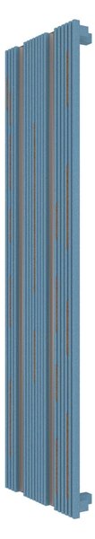 Calorifer decorativ colorat 419/1500 mm INVISIBLE 40 WOOD (include kit de instalare)-RAL 5024 TEXT