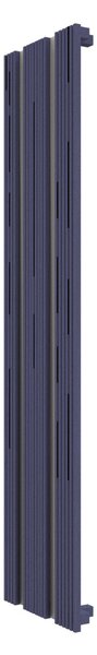Calorifer decorativ colorat 419/1800 mm INVISIBLE 40 WOOD (include kit de instalare)-RAL 5003 SOFT TEXT
