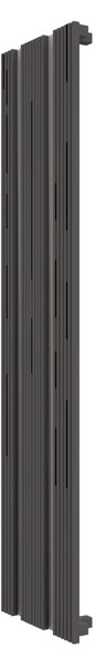 Calorifer decorativ colorat 419/1800 mm INVISIBLE 40 WOOD (include kit de instalare)-RAL 9005 MAT
