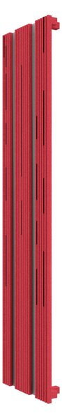 Calorifer decorativ colorat 419/1800 mm INVISIBLE 40 WOOD (include kit de instalare)-RAL 3018 TEXT