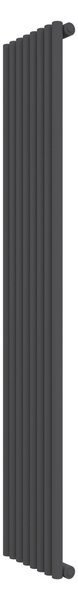 Calorifer decorativ colorat 363/1800 mm MEGA MONOTUBO (include kit de instalare)-RAL 9005 MAT