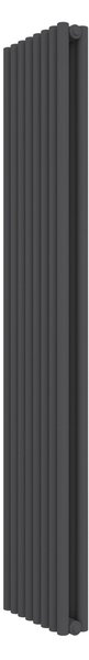 Calorifer decorativ colorat 363/1800 mm MEGA BITUBO (include kit de instalare)-RAL 9005 MAT