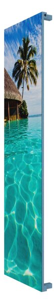 Calorifer decorativ colorat 420/1500 mm NOVA GLASS (include kit de instalare)-RAL 5024 TEXT