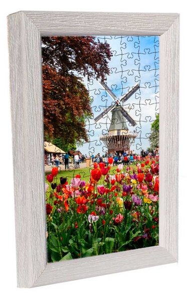 Amsterdam ramă puzzle alb