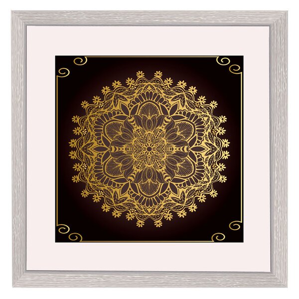 Amsterdam ramă pătrată mandala alb
