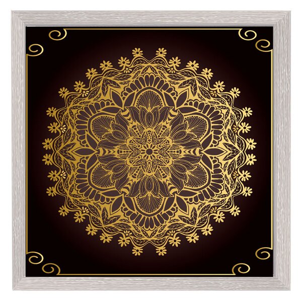 Amsterdam ramă pătrată mandala alb