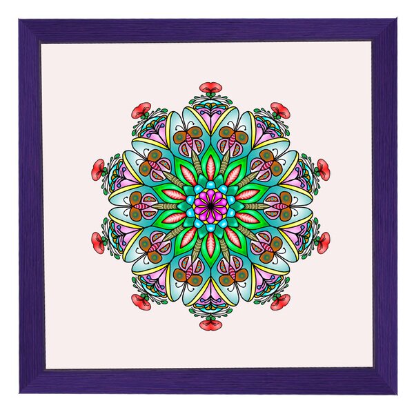 Amsterdam ramă pătrată mandala mov
