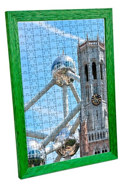 Bruxelles ramă puzzle verde