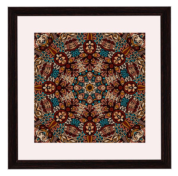 Amsterdam ramă pătrată mandala nuc