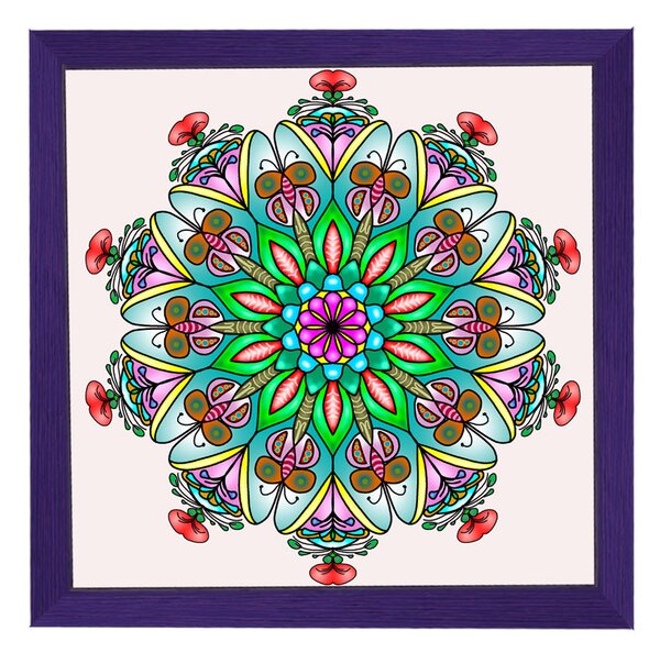 Amsterdam ramă pătrată mandala mov