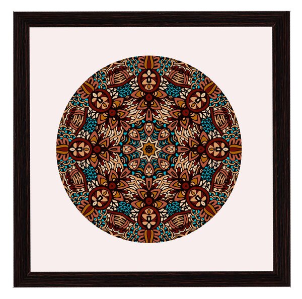 Amsterdam ramă pătrată mandala nuc