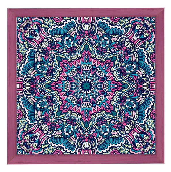 Amsterdam ramă pătrată mandala roz