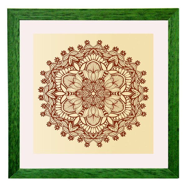 Bruxelles ramă pătrată mandala verde