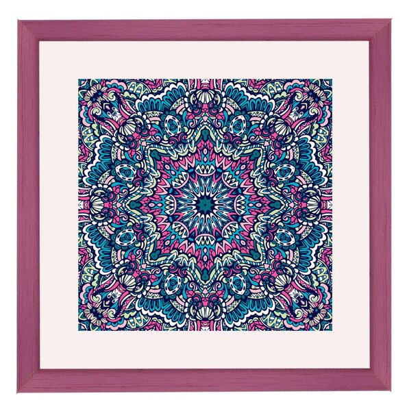Amsterdam ramă pătrată mandala roz