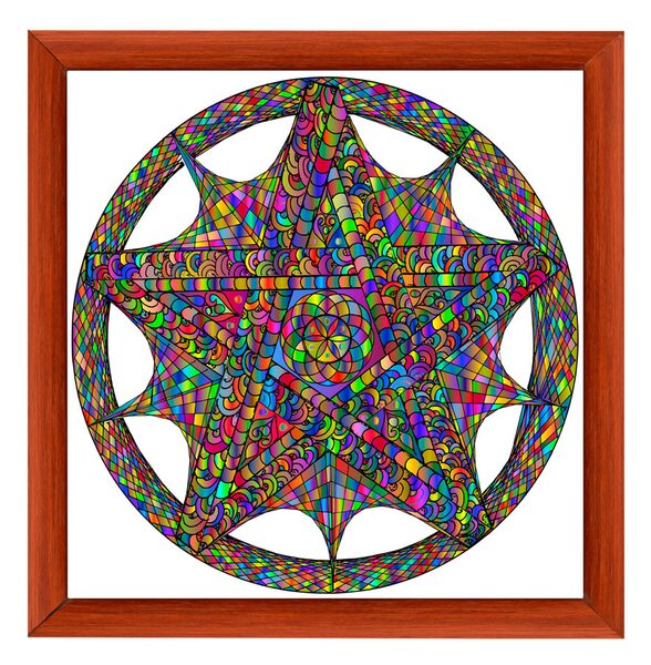 Nairobi ramă pătrată mandala maro